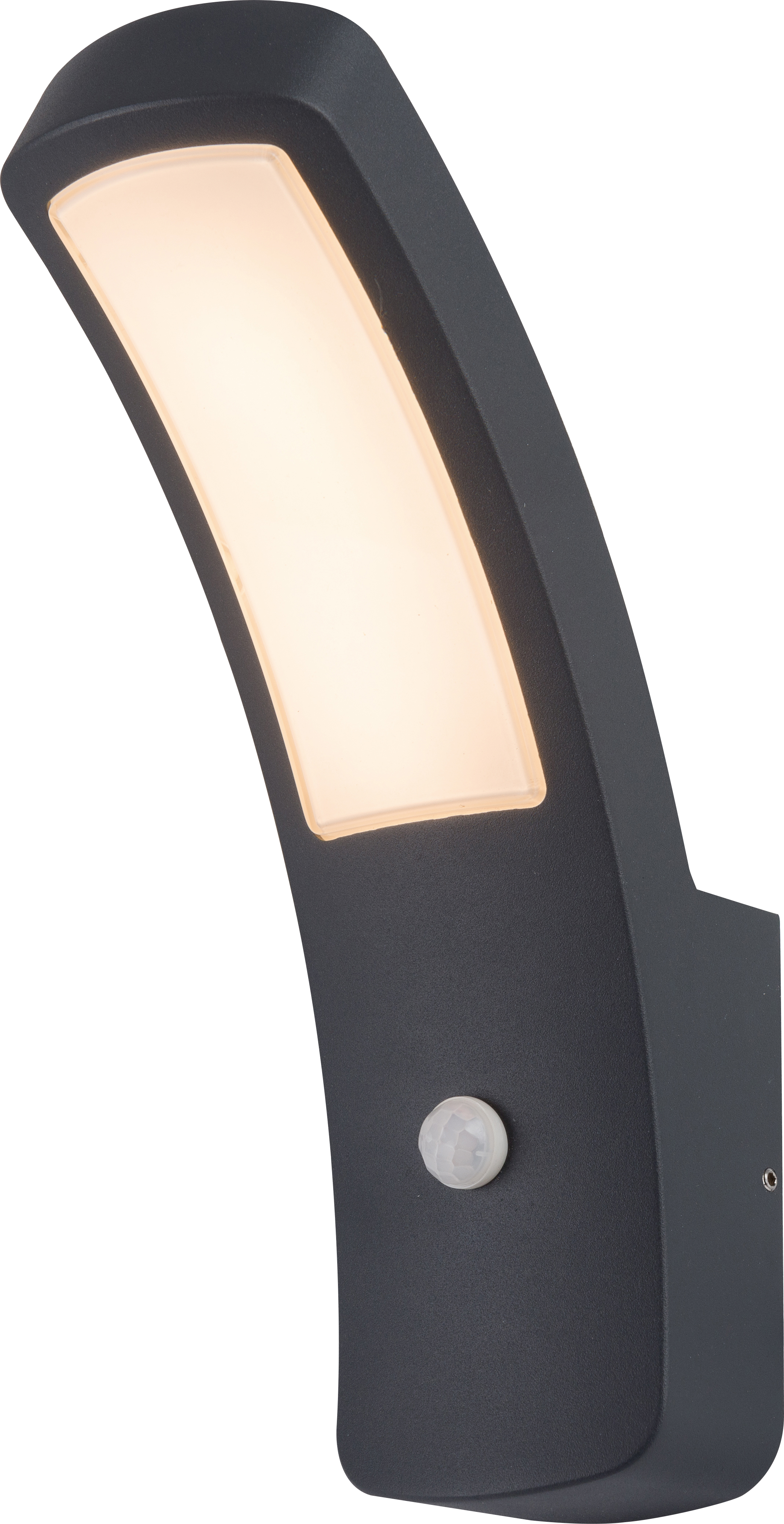 Wall lamp with sensor aluminum and PC cover bend shape 5042-PIR
