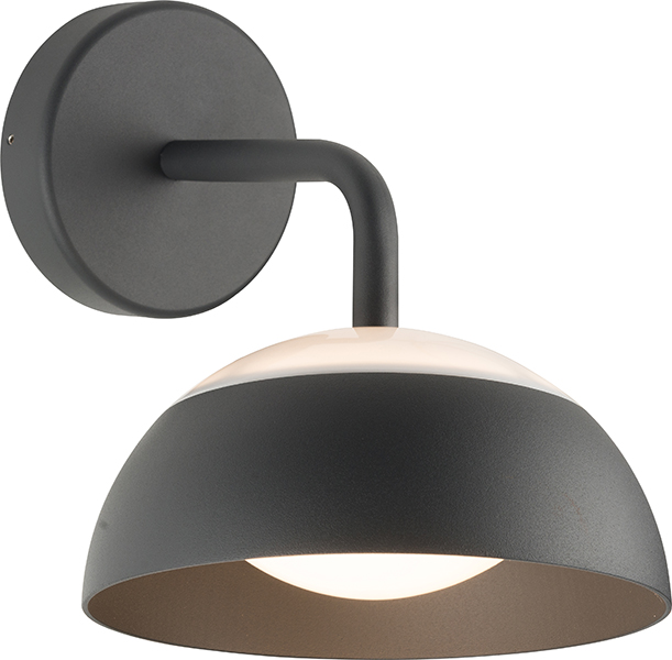 Wall mounted semi-open mushroom type bend rod connected wall lamp 5651