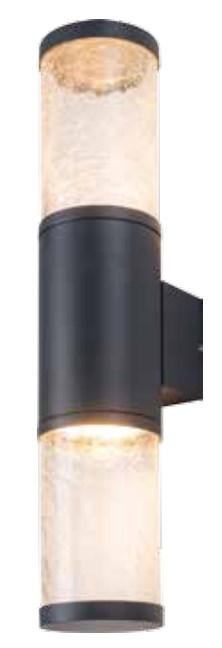 Double head black edge glass LED wall light 5213