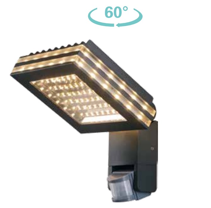 Variable Angle wall light with induction high lumen 3291-PIR