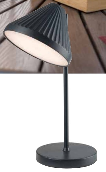 Fan-shaped Imitation Shell Striped Table Lamp 7002