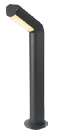 Curved cylindrical plus half-sided transparent PC lawn lamp 11771