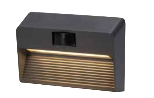 Square sensing outdoor wall light 6322-PIR