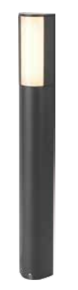 Garden light with slender column and light color PC cover 11772