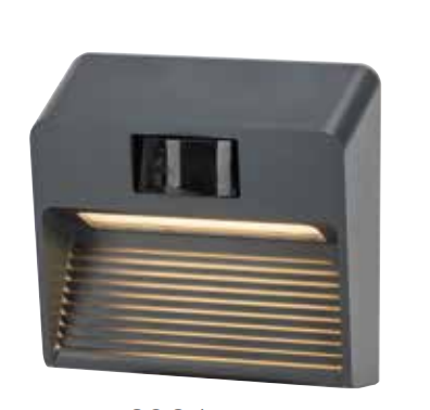 Square aluminum sensing wall lamp 6321-PIR