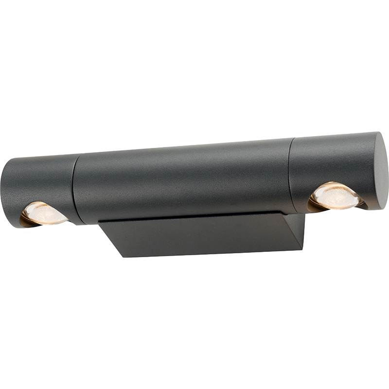 Modern minimalist deep gray cylindrical wall lamp 1501