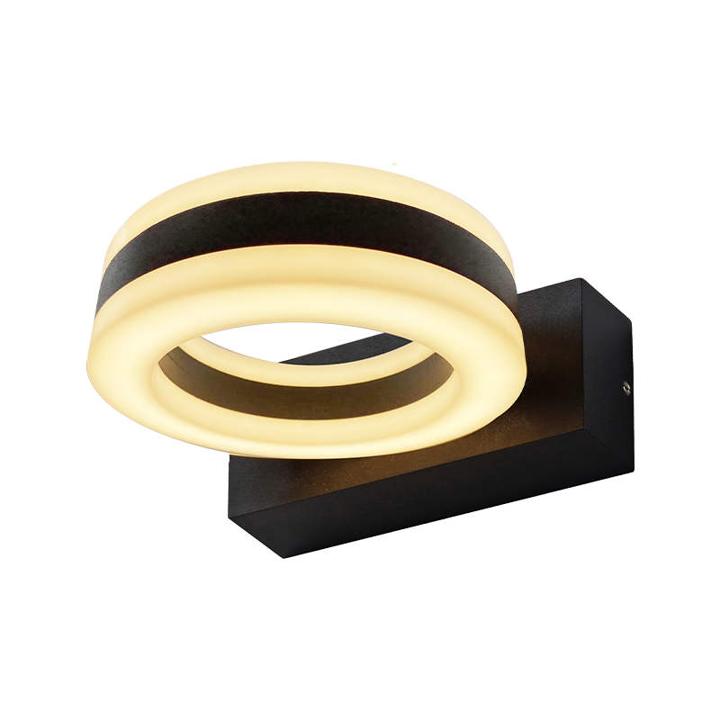 Minimalist ring-shaped translucent wall lamp 1591