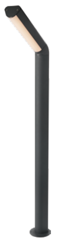 Curved cylindrical plus half-sided transparent PC lawn lamp 11771-A