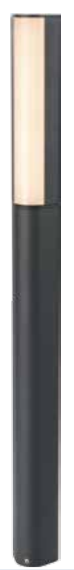 White PC cover extra long column garden lamp 11772-A