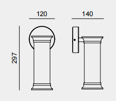 LED Columnar outdoor wall light 6331 LED Columnar outdoor wall light 6331