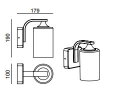 Curved Arm Outdoor Aluminium Wall Light 5771 Curved Arm Outdoor Aluminium Wall Light 5771