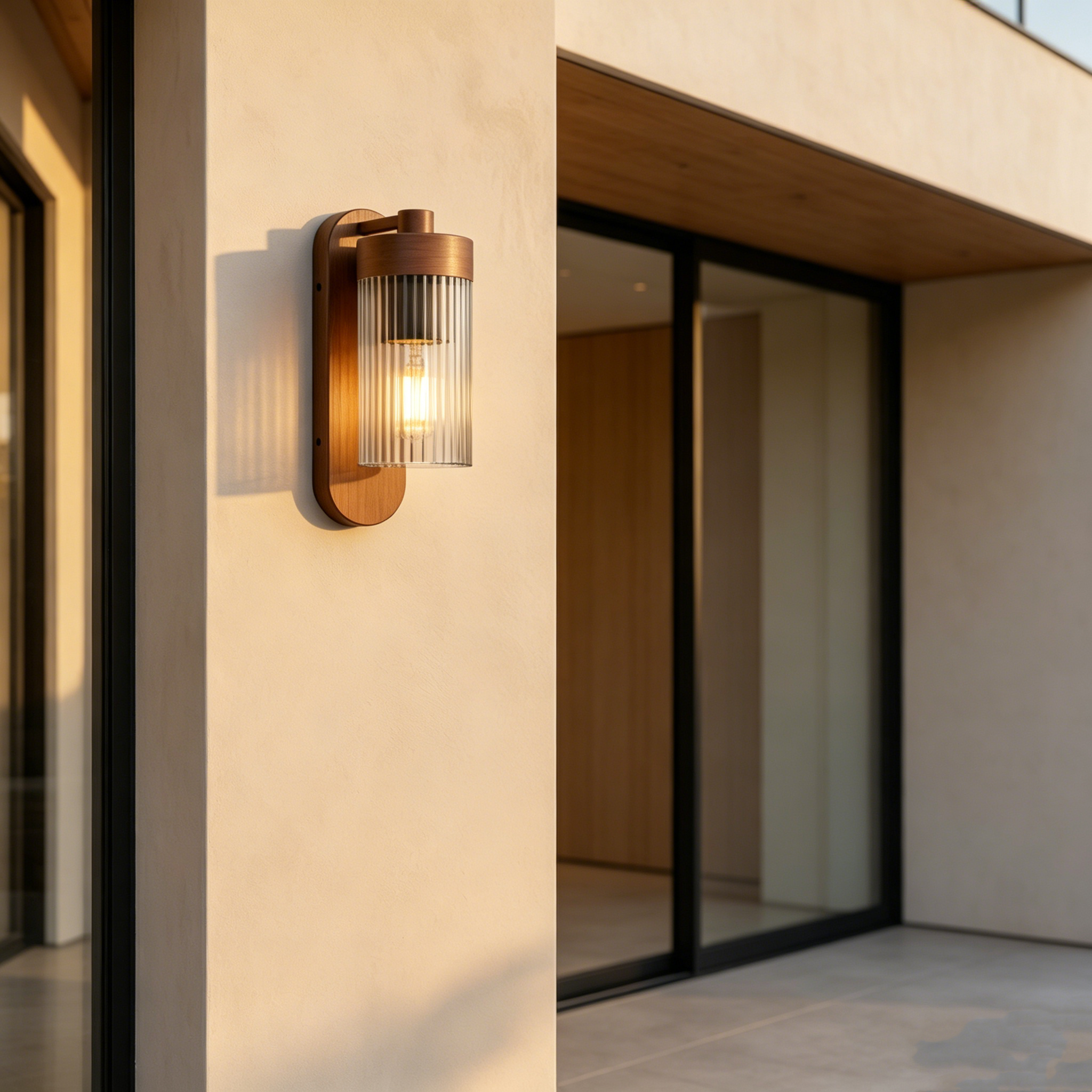 Cylinder Ribbed Exterior E27 IP54 Cast Aluminum Outdoor Wall Light 6351 Cylinder Ribbed Exterior E27 IP54 Cast Aluminum Outdoor Wall Light 6351