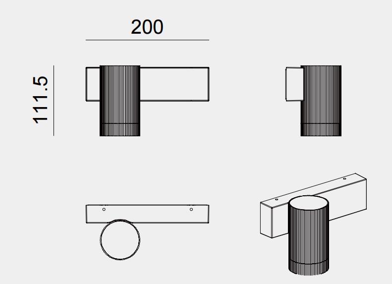 Modern Ribbed GU10 IP54 Aluminium Outdoor Wall Light Modern Ribbed GU10 IP54 Aluminium Outdoor Wall Light