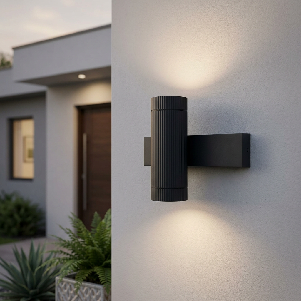 Single Head Ribbed GU10 Outdoor Wall Light 6552 Single Head Ribbed GU10 Outdoor Wall Light 6552