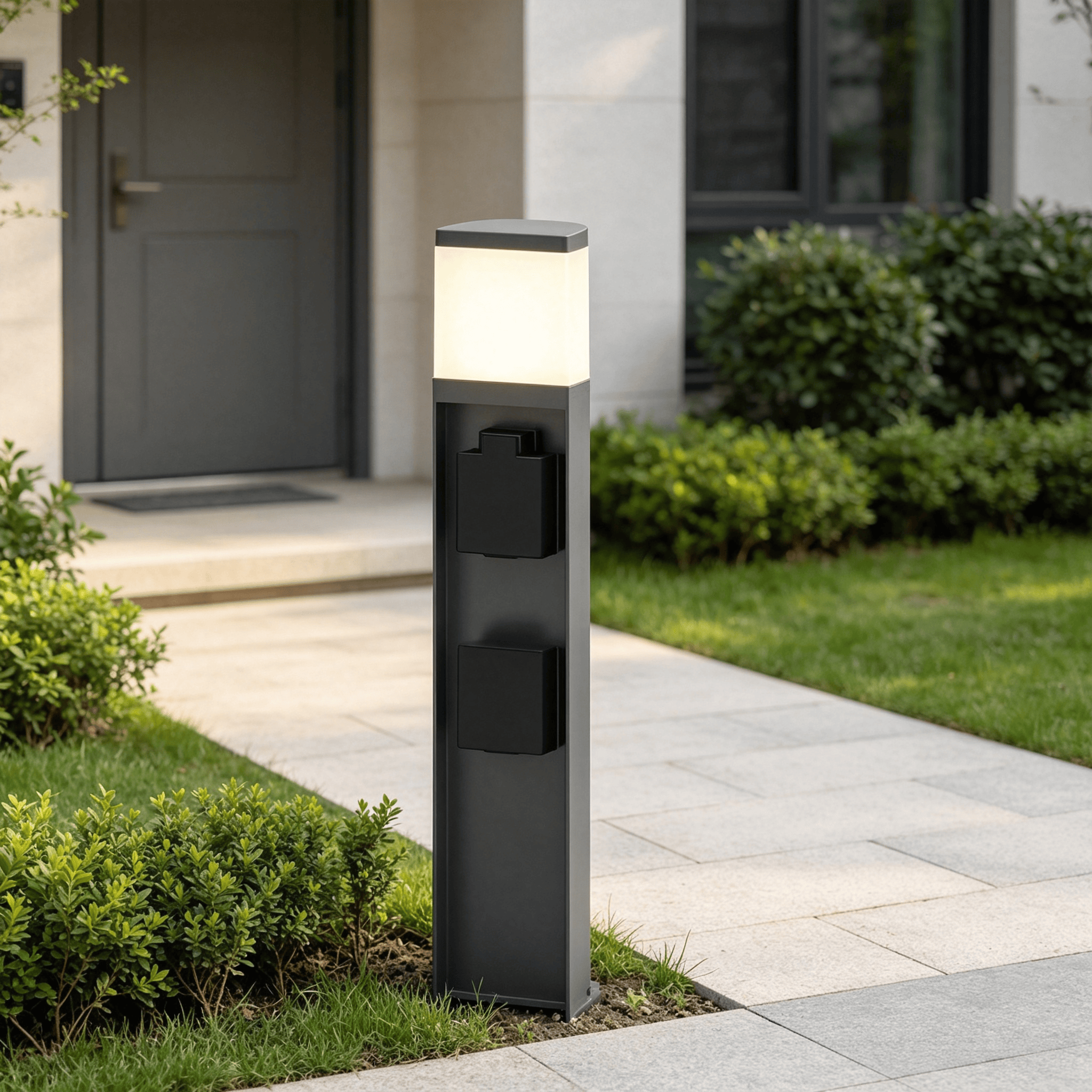Modern Die‑cast Aluminium Outdoor Bollard Light with Socket 9012 Modern Die‑cast Aluminium Outdoor Bollard Light with Socket 9012