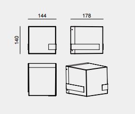 Modern Square E27 IP54 Aluminium Outdoor Wall Light 6611 Modern Square E27 IP54 Aluminium Outdoor Wall Light 6611