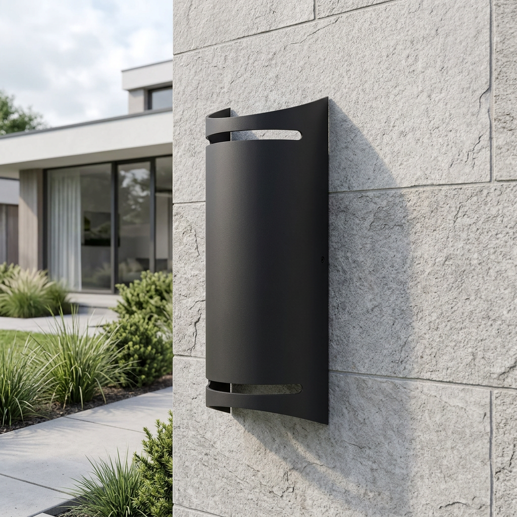 Curved Cutout GU10 IP54 Aluminium Up Down Outdoor Wall Light 6573 Curved Cutout GU10 IP54 Aluminium Up Down Outdoor Wall Light 6573